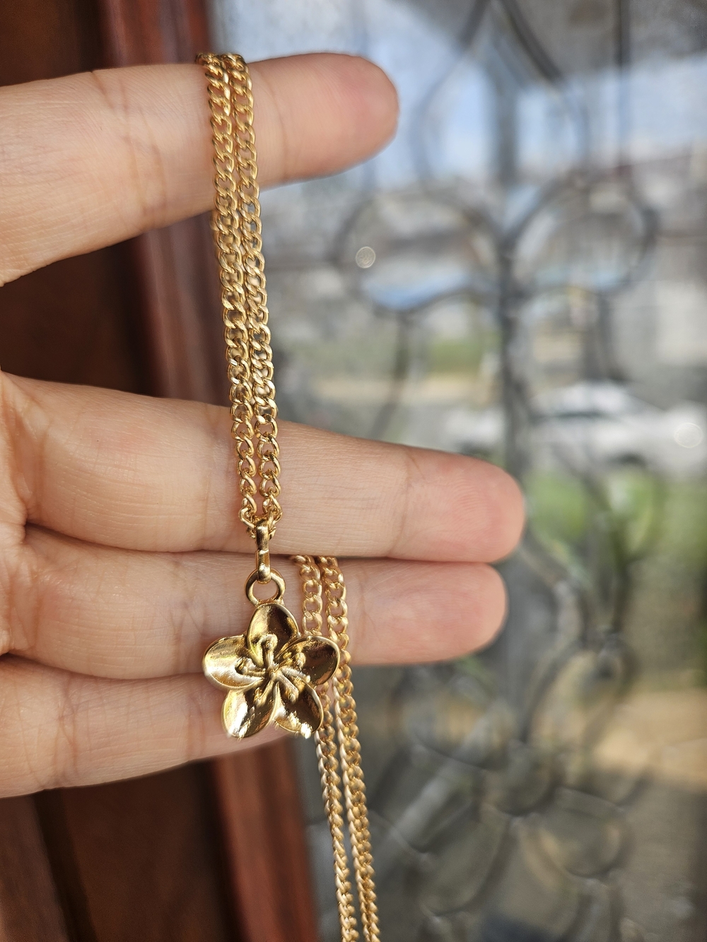 Plumeria Flower Pendant Necklace